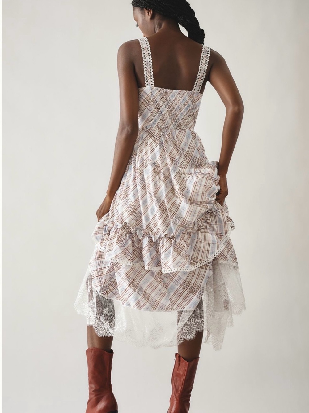 Anthropologie The Bobbi Asymmetrical Ruffled Tiered Midi - Picture 3 of 7